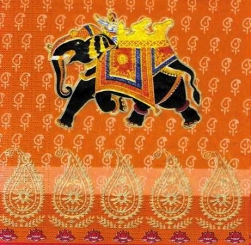 s6564 - Effendi - orange - Servietten - Packung - 20 Stück