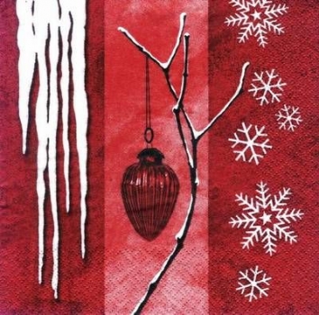 s6570 - Frosty Winter - red - Servietten - Packung - 20 Stück