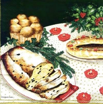 s6637 - Christmas Table - green - Servietten - Packung - 20 Stück