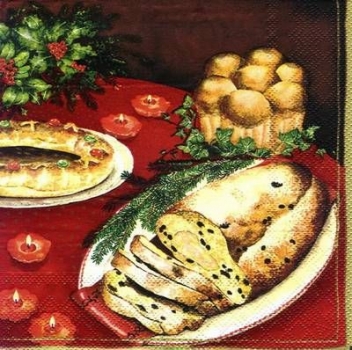 s6640 - Christmas Table - red - Servietten - Packung - 20 Stück