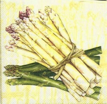s6657 - Bound Asparagus Creme - Servietten - 33 x 33 cm - Packung - 20 Stück