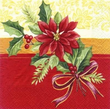s6668 - X-Mas Border - Servietten - Packung - 40 Stück