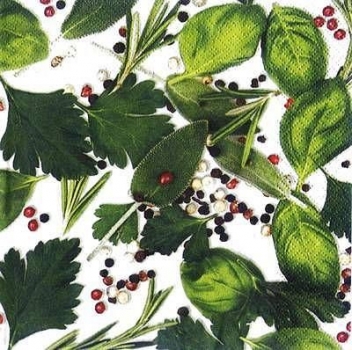 s6694 - Herbs - Servietten - 33 x 33 cm - Packung - 20 Stück