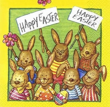 s6716 - Easter Parade - yellow - Servietten - Packung - 20 Stück
