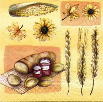 s6725 - Erntedank - Servietten - Packung - 40 Stück