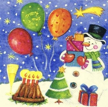 s6746 - Merry Christmas - Servietten - 33 x 33 cm - Packung - 40 Stück