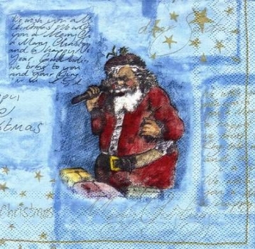 s6755 - Dear Santa - frozen blue - Servietten - 33 x 33 cm - Packung - 20 Stück