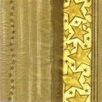 s6764 - Sternenband - beige/gelb - Servietten - Packung - 40 Stück