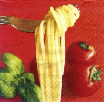 s6801 -  Pasta Napoli - Servietten - 33 x 33 cm - Packung - 20 Stück