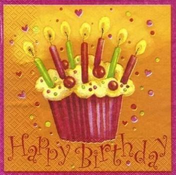 s6807 - Birthday Cake - Servietten - Packung - 20 Stück
