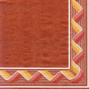 s6829 - Wellen - zimt - Servietten - 33 x 33 cm - Packung - 20 Stück