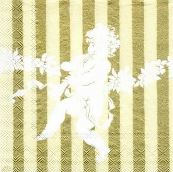 s6966 - Amorettes - gold - Servietten - Packung - 20 Stück.