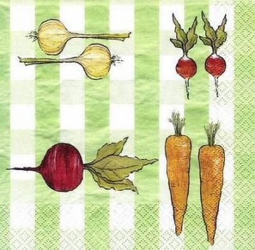 s7063 - Vegetables - green - Finnland - Servietten - Packung - 20 Stück.