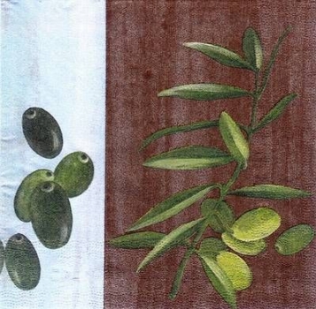 s7117 - Olive - braun - Servietten - Packung - 30 Stück