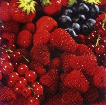 s7168 - Dessert - rot - Servietten - Packung - 20 Stück