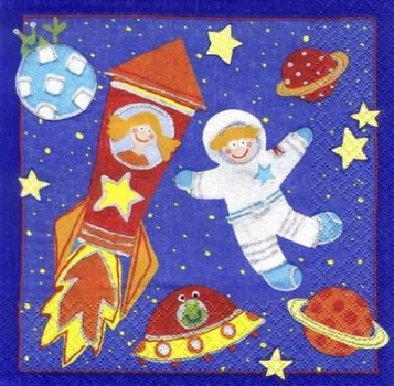 s7169 - Space Mission - Servietten - Packung - 20 Stück