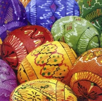 s7232 - Coloured Eggs - Servietten - Packung - 20 Stück