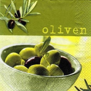 s7240 - Oliven - Servietten - Packung - 20 Stück.