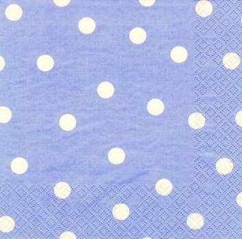 s7244 - Dots - hellblau/weiß - Servietten - Packung - 20 Stück