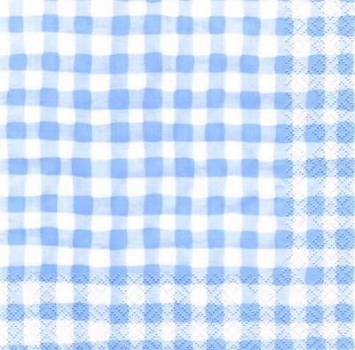 s7261 - Vichykaro - blau - Servietten - Packung - 20 Stück