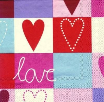 s7339 - Love - Servietten - Packung - 20 Stück.