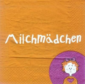 s7343 - Milchmädchen - Servietten - Packung - 20 Stück.