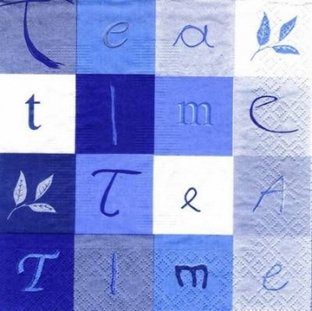 s7378 - Drink Tea - blau - Napkins - Package - 20 pcs.