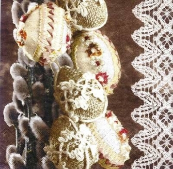 s7385 - Victorian  Easter - brown - Servietten - Packung - 20 Stück.