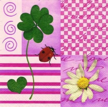 s7387 - Spring Accent - pink - Servietten - Packung - 20 Stück