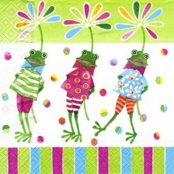 s7423 - Happy Frogs - Servietten - Packung - 20 Stück