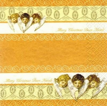 s7447 - Three Angels yellow- Napkins - Package - 20 pcs..