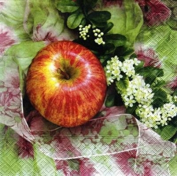 s7455 - Still Life with Apple - Servietten - Packung - 20 Stück.
