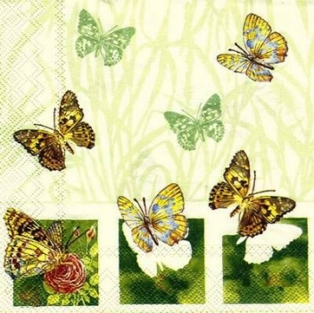 s7485 - Flying Away - cream - Servietten - Packung - 20 Stück