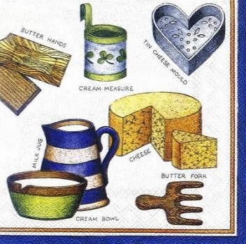 s7498 - Milk and Cheese - white - Servietten - Packung - 20 Stück