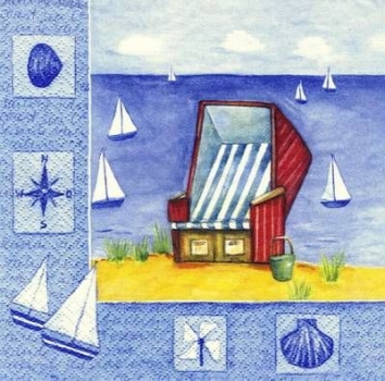 s7509 - Beach Chair - Servietten - Packung - 20 Stück