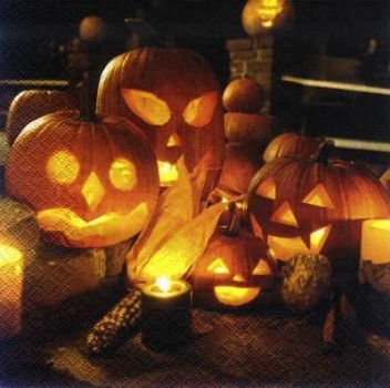 s7519 - Potiron - Hlloween - Servietten - Packung - 20 Stück