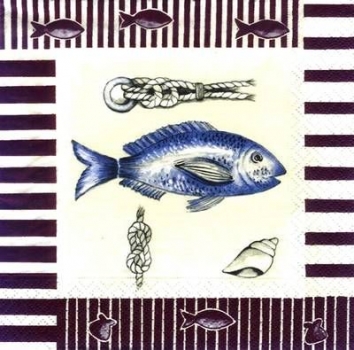 s7559 - Maritim - bordeaux - Servietten - Packung - 20 Stück