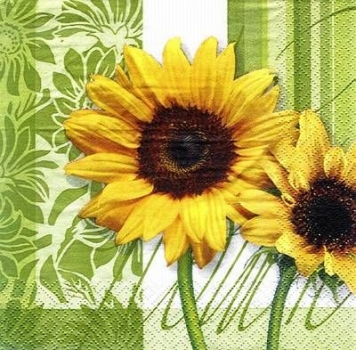 s7596 - Tournesol - green - Napkins - Package - 20 pcs..