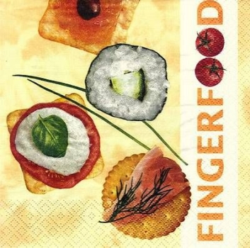 s7617 – Fingerfood – yellow – Servietten – 33 x 33 cm - Packung – 20 Stück
