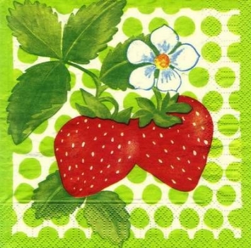 s7635 - Hot Strawberry - Servietten - Packung - 20 Stück