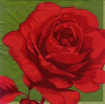 s7666 - Roaring Rose - red - Napkins - Package - 20 pcs.