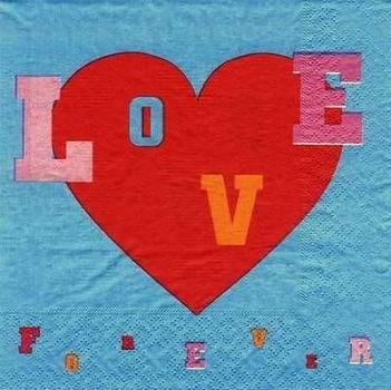 s7694 - Love for ever - Servietten - Packung - 20 Stück