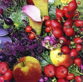 s7701 - Bunter Herbst - Servietten - Packung - 20 Stück
