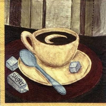 s7757 - Kaffeepause - Servietten - Packung - 40 Stück