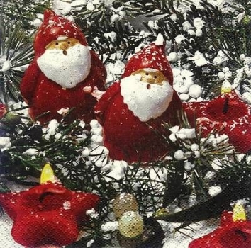 s7804 - Happys Santas rot - Servietten - Packung - 20 Stück
