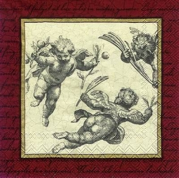 s7822 - Amorini - red - Servietten - Packung - 20 Stück