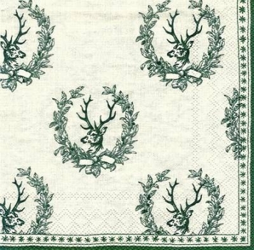 s7823 - De Chasse - green - Servietten - Packung - 20 Stück