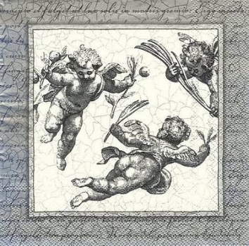 s7842 - Amorini - silver - Servietten - Packung - 20 Stück