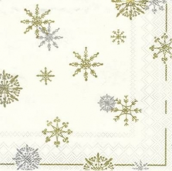 s7869 - Winter Diamonds - white - Servietten - Packung - 20 Stück