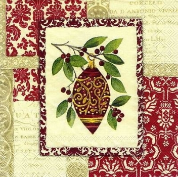 s7877 - Festive Ornaments - red - Servietten - Packung - 20 Stück